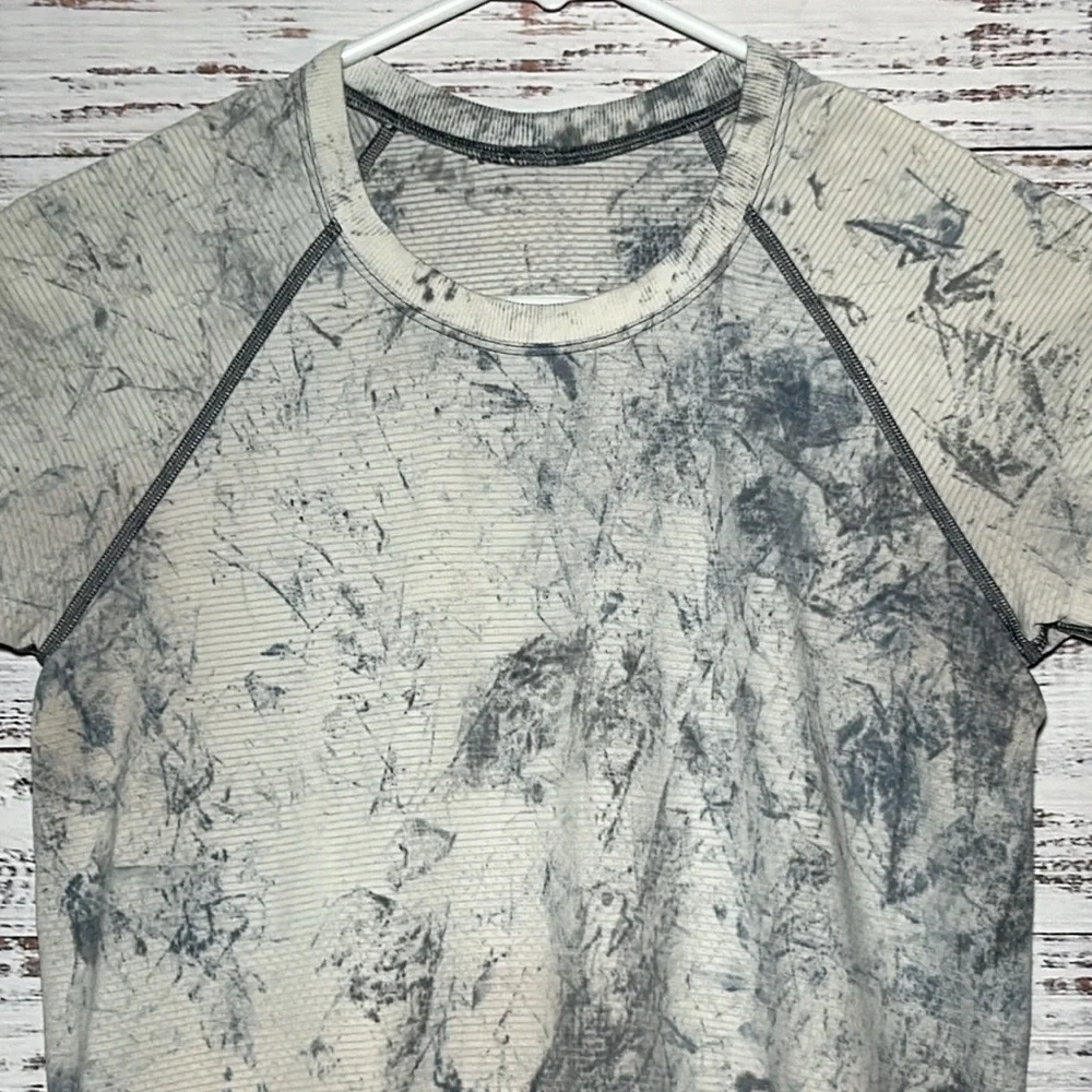 Lululemon Swiftly Tech Short Sleeve 2.0 MultiDye Multi Dye White Grey Black 8